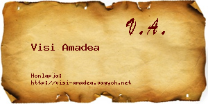 Visi Amadea névjegykártya